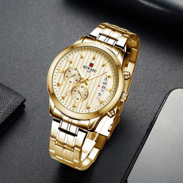 

Men Round Pointer Date Watch