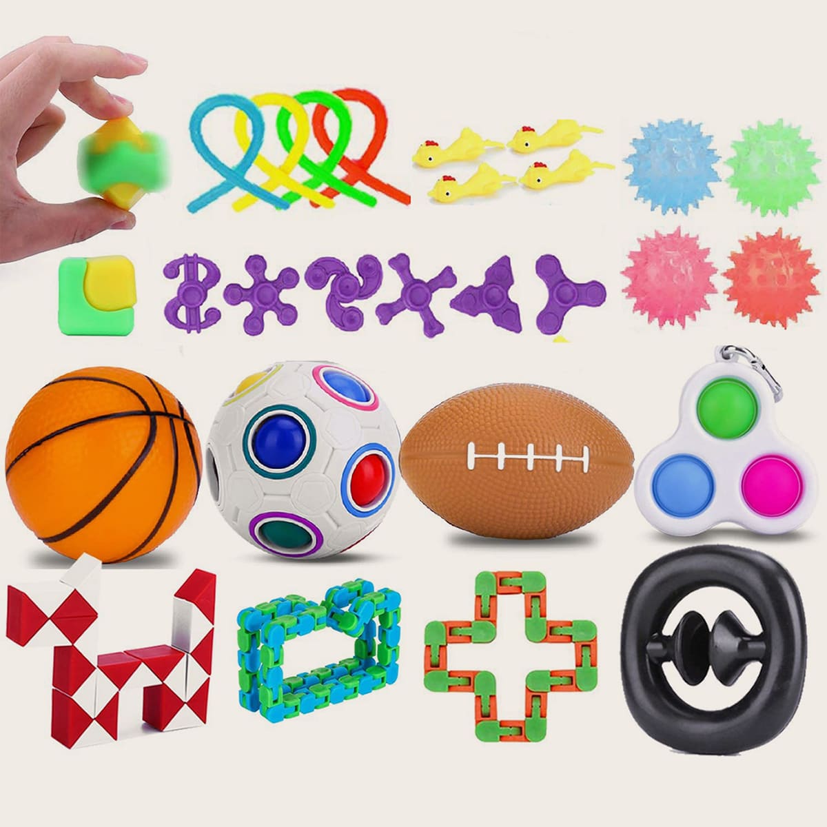 

28pcs Stress Relief Toy Set, Multicolor