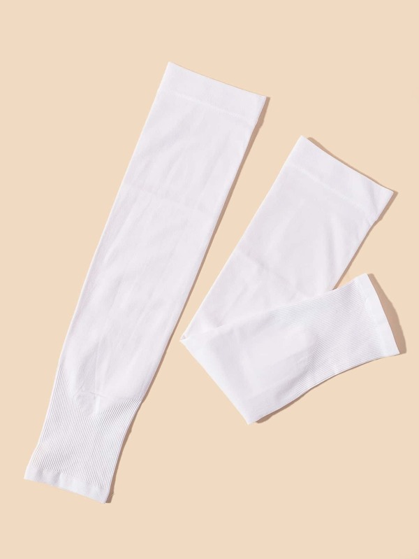 1pair Solid arm warmers Sleeves SHEIN EUQS