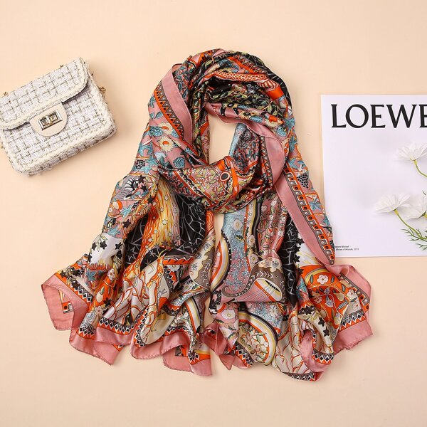 

Floral Print Scarf, Pink