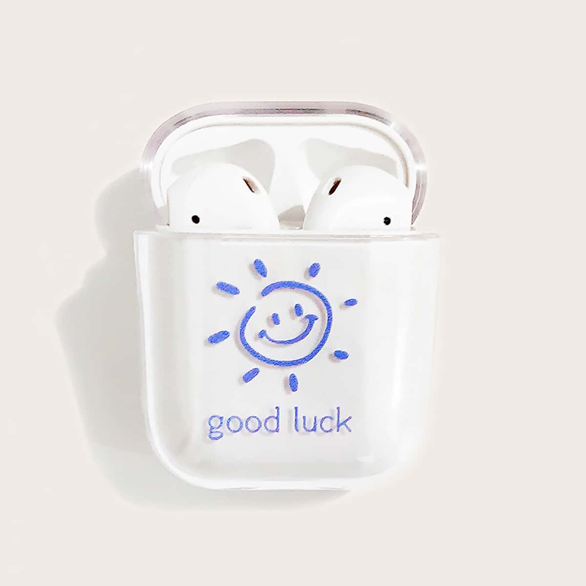 

Cartoon Graphic Airpods Case, Blue