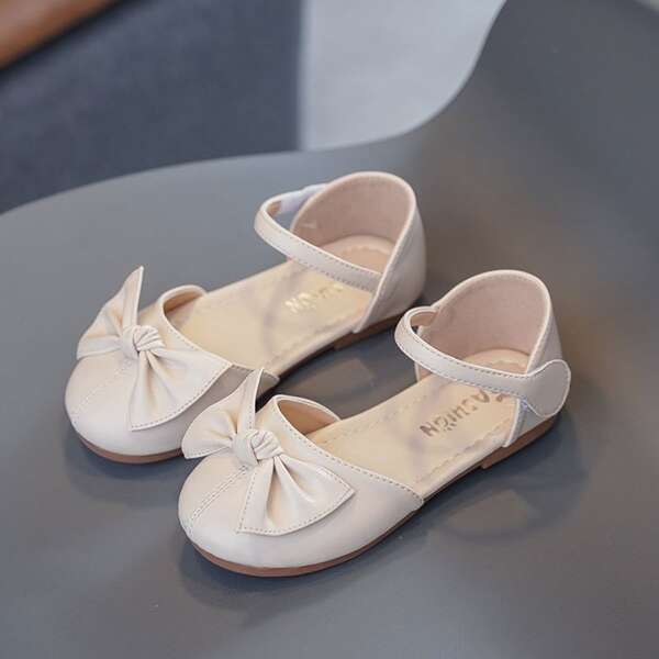 

Toddler Girls Bow Decor Flats, Beige