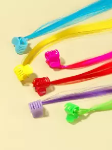 18入組小女童彩色髮爪 - 彩色 - 查看 2