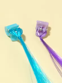 18入組小女童彩色髮爪 - 彩色 - 查看 3