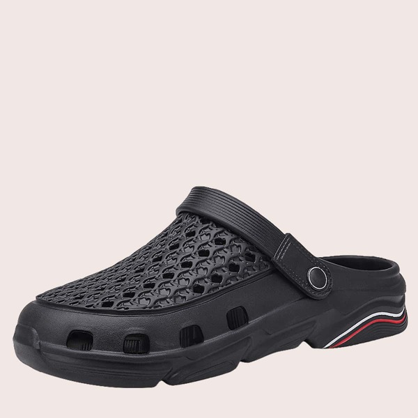 

Men Slingback Vented Clogs, Black