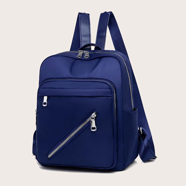

Zip Front Backpack, Blue