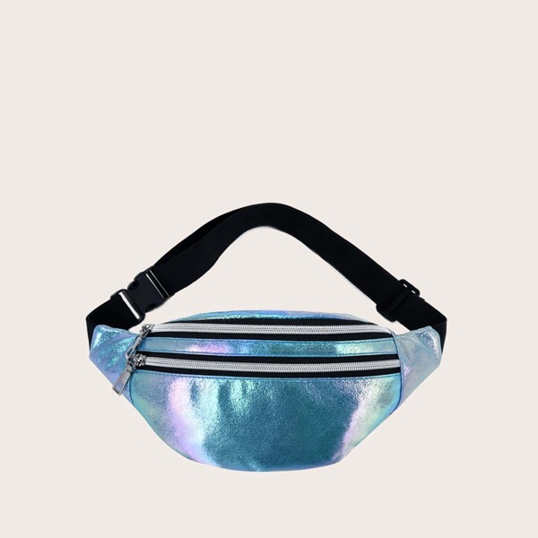 

Kids Double Zip Front Fanny Pack, Blue