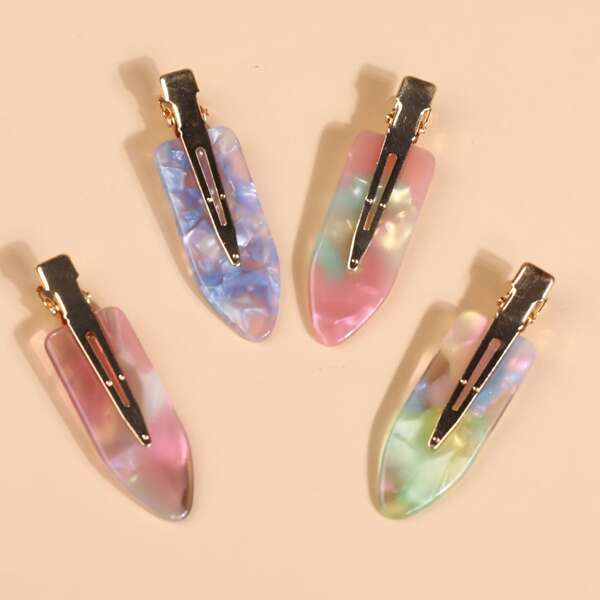 

4pcs Toddler Girls Alligator Hair Clip, Multicolor