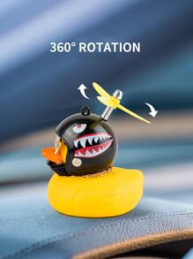 卡通鴨形車內裝飾品,橡膠鴨子 - 黃色 - 查看 5