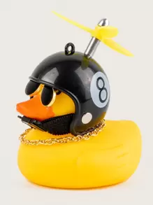 Cartoon Duck Shaped Car Ornament, Rubber Duck - Yellow - View 1