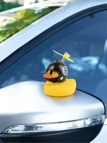 Cartoon Duck Shaped Car Ornament, Rubber Duck - Yellow - View 2