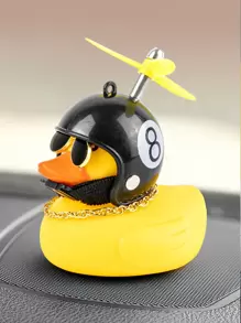 Cartoon Duck Shaped Car Ornament, Rubber Duck - Yellow - View 6