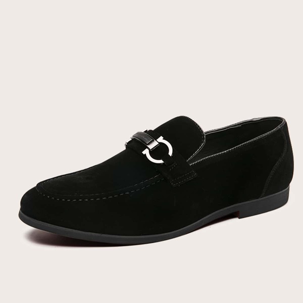 

Men Snaffle Decor Loafers, Black