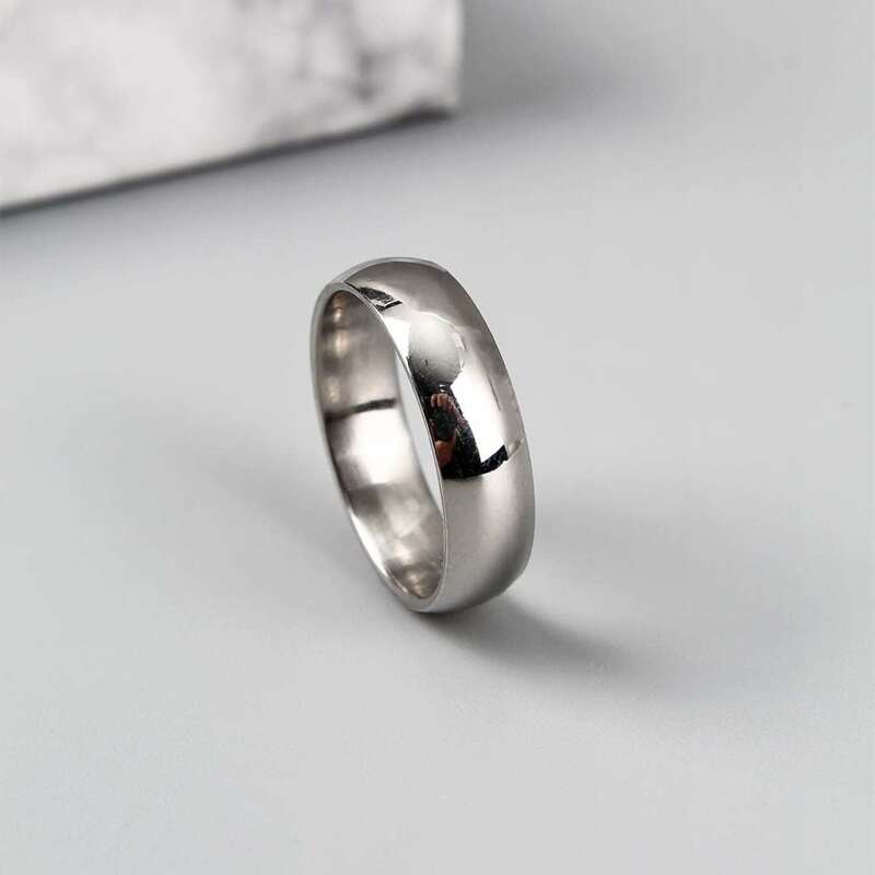 

Guys Minimalist Ring, Silver