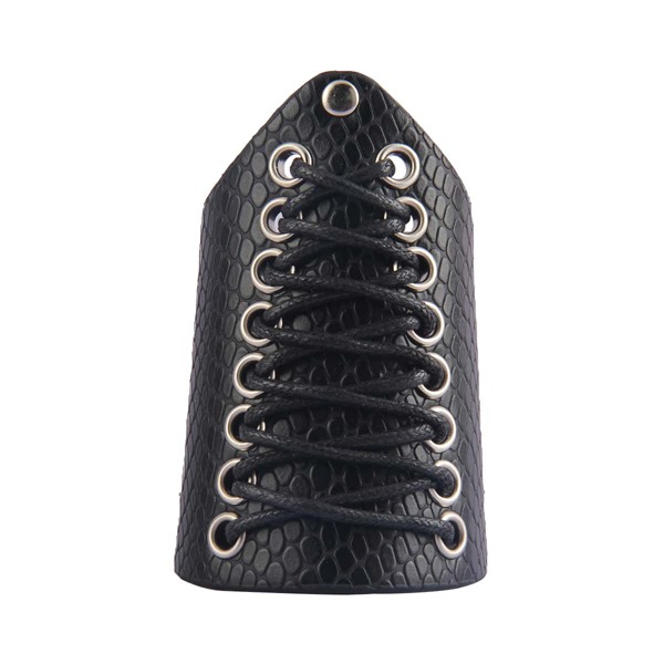 

Men Lace-up Wide Bracelet, Black