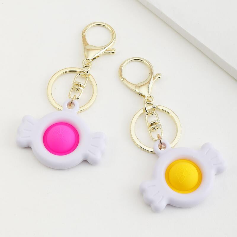 

2pcs Candy Decor Keychain, Multicolor