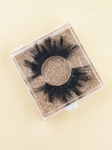 1 par de pestañas postizas completas de larga duración para fiestas rizadas ultralargas - Negro - Ver 2