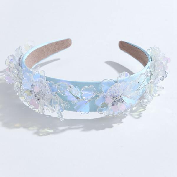 

Bead Decor Hair Hoop, Blue