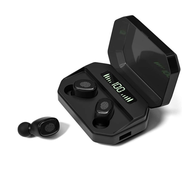 

Беспроводные наушники Bluetooth со светодиодным дисплеем мощности, Чёрный