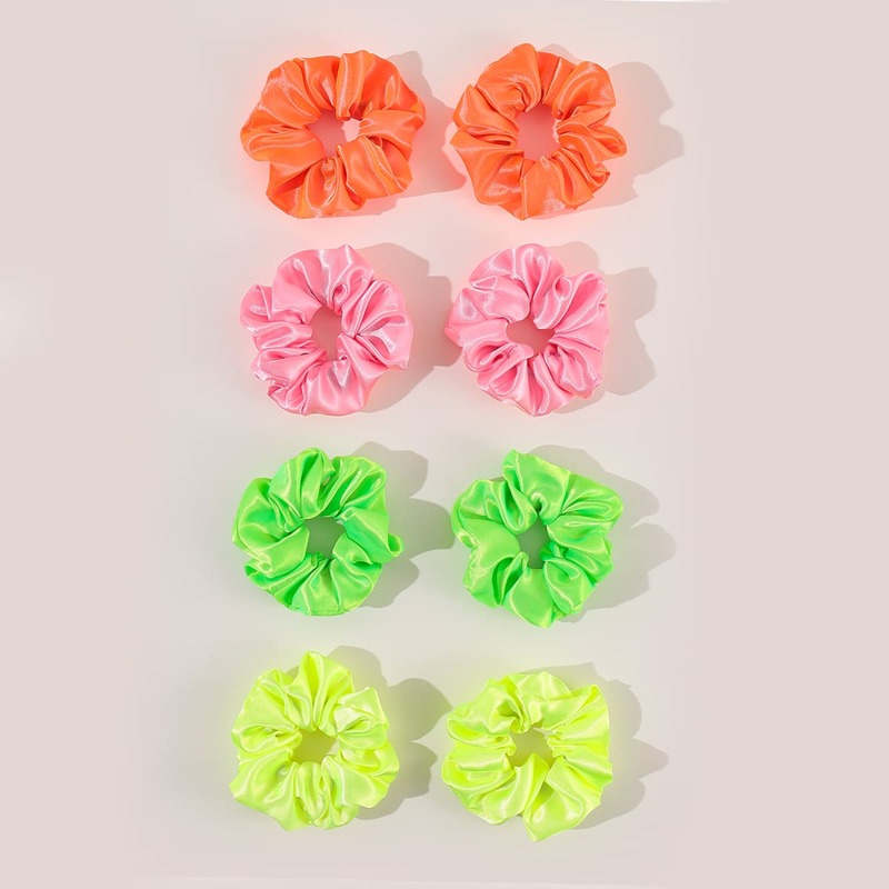 

8pcs Simple Scrunchie, Multicolor