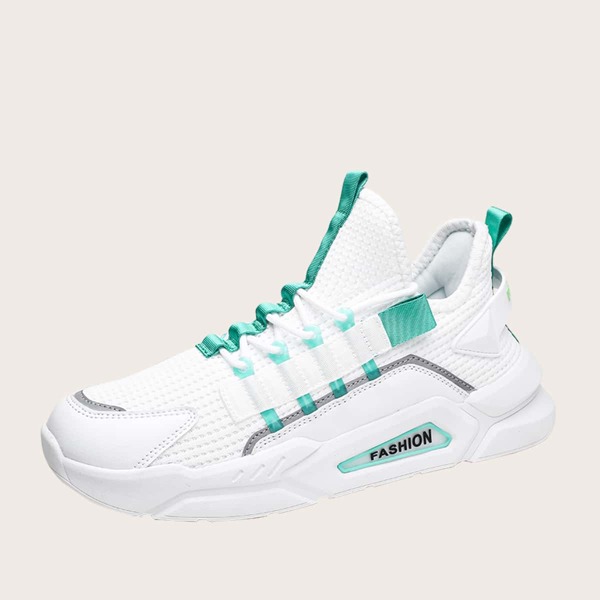 

Men Lace-up Decor Sneakers, White