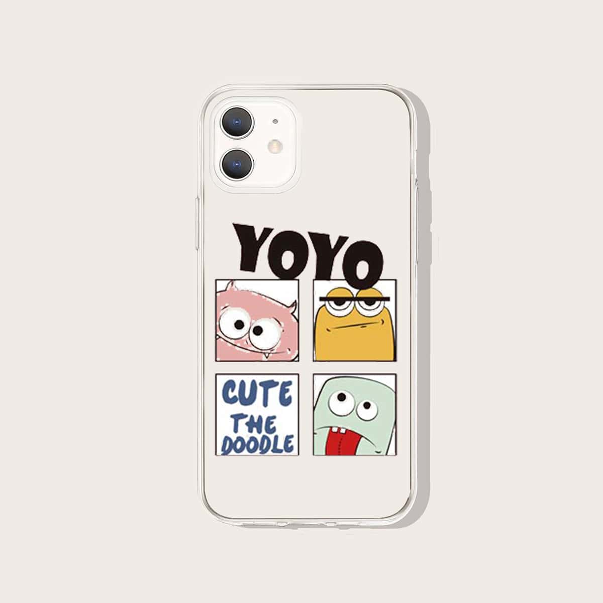 

Cartoon Graphic Phone Case, Multicolor