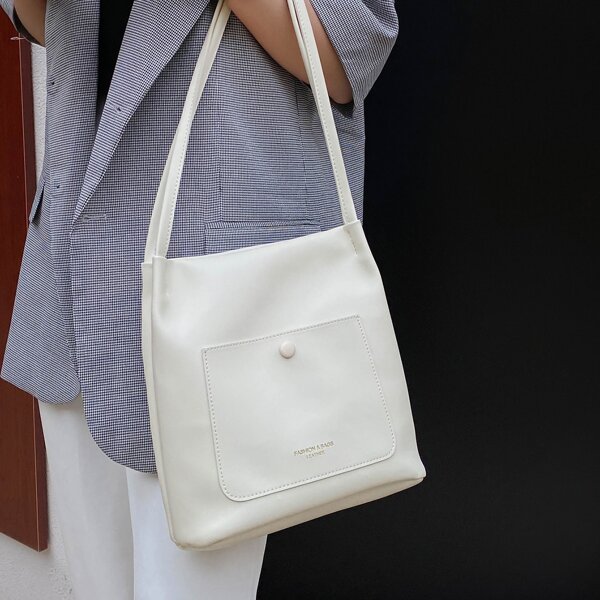 

Double Handle Shoulder Bag, White