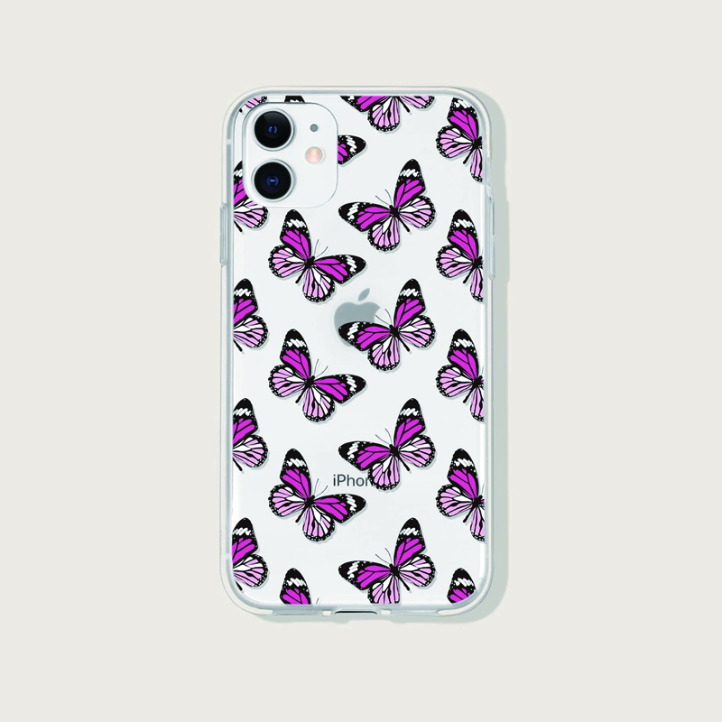 

Butterfly Print Phone Case, Multicolor