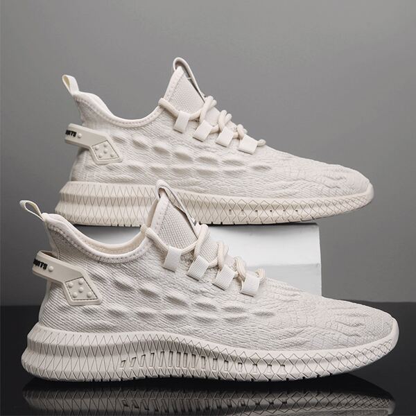 

Men Croc Embossed Sneakers, Beige