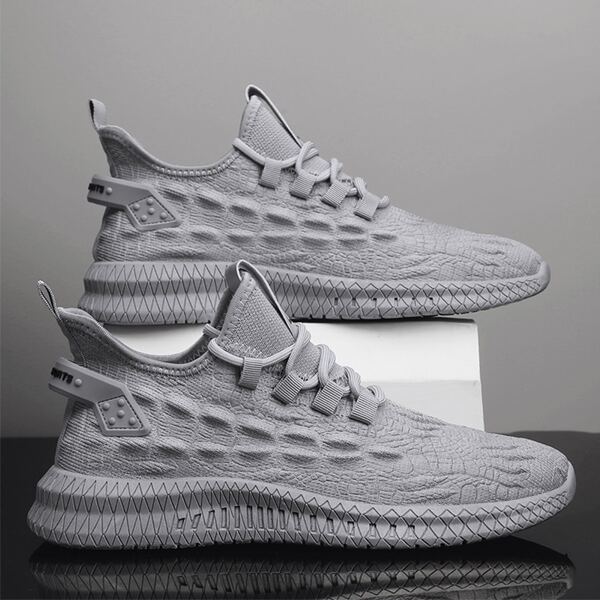 

Men Croc Embossed Sneakers, Grey
