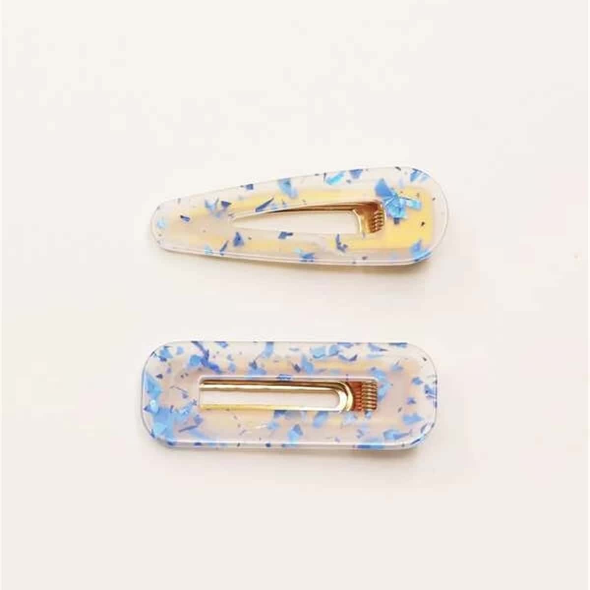 

2pcs Clear Hair Clip, Multicolor