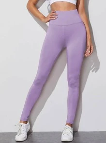 High-Rise Scrunch Butt Leggings - Mauve Purple - View 3