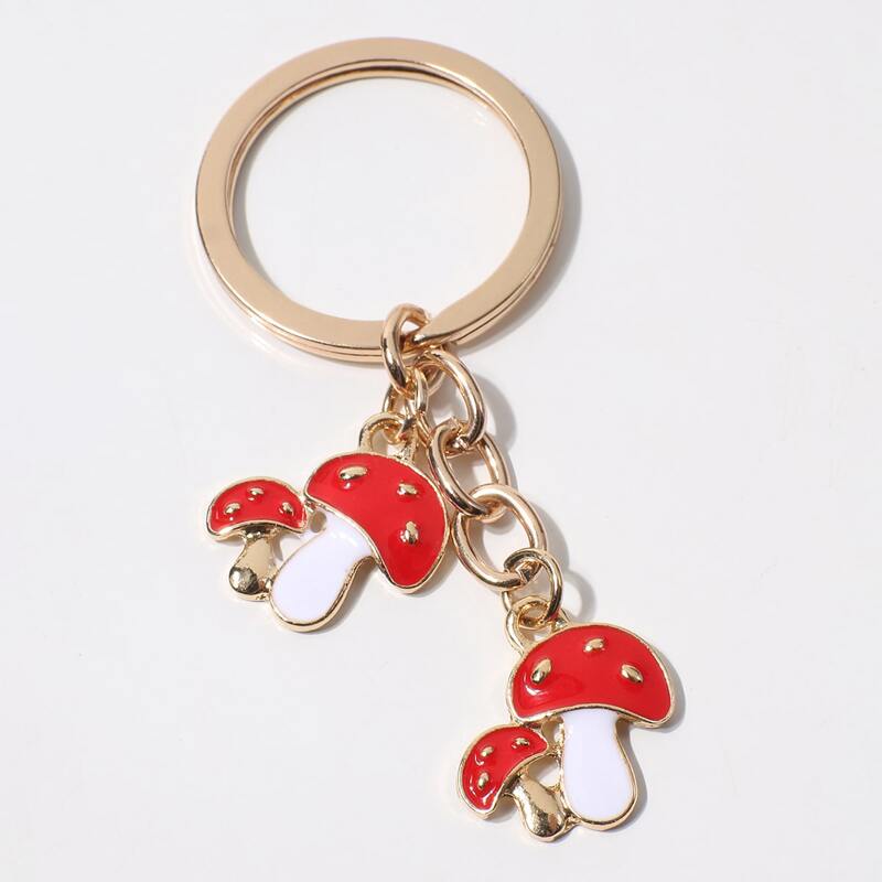 

Mushroom Pendant Keychain, Multicolor