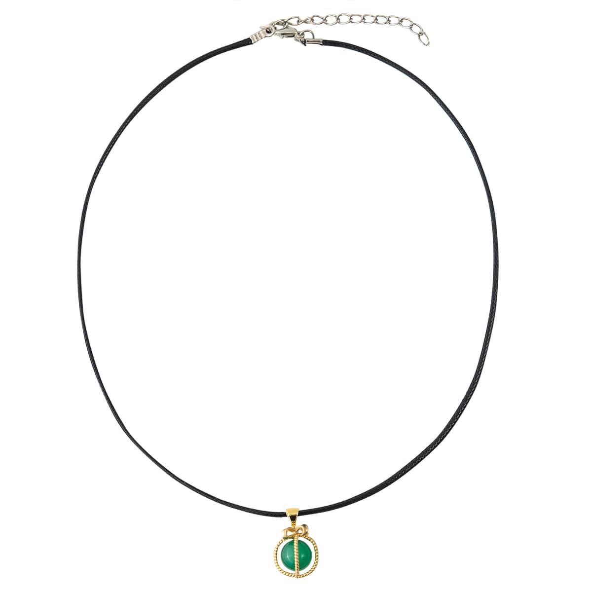 

1pc Crystal Pendant Necklace, Green