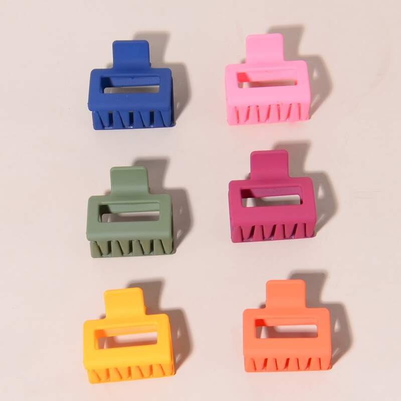

6pcs Simple Hair Claw, Multicolor