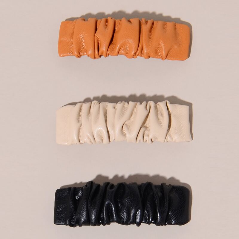 

3pcs Plain Hair Clip, Multicolor