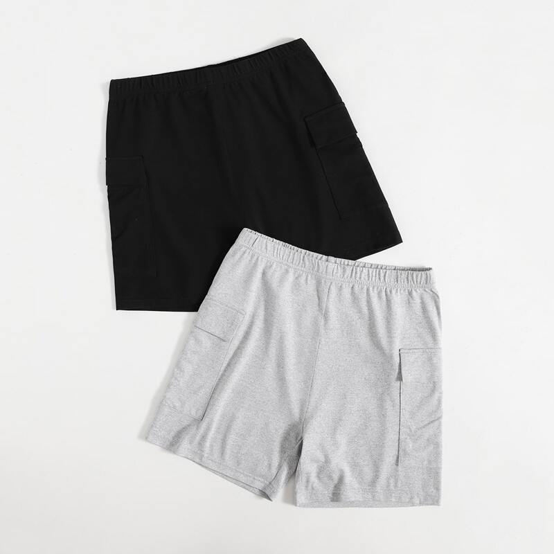 

2pcs Cargo Shorts, Multicolor