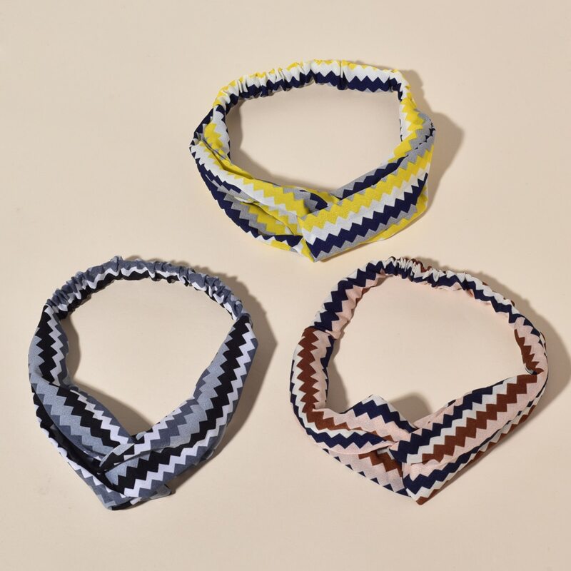 

3pcs Chevron Hair Band, Multicolor