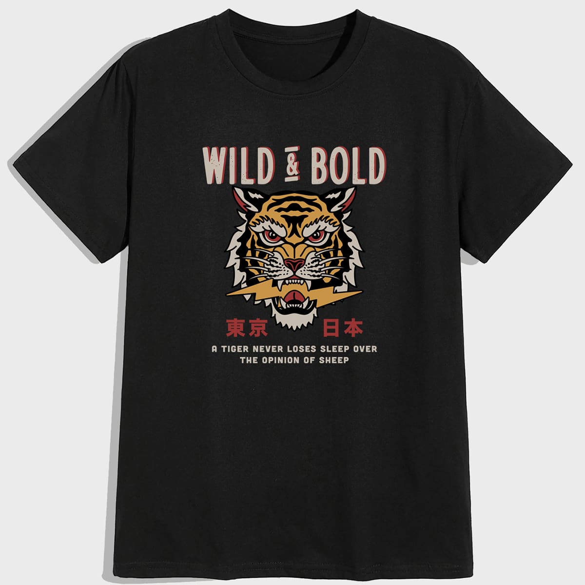 

Guys Letter Tiger Graphic Tee, Black