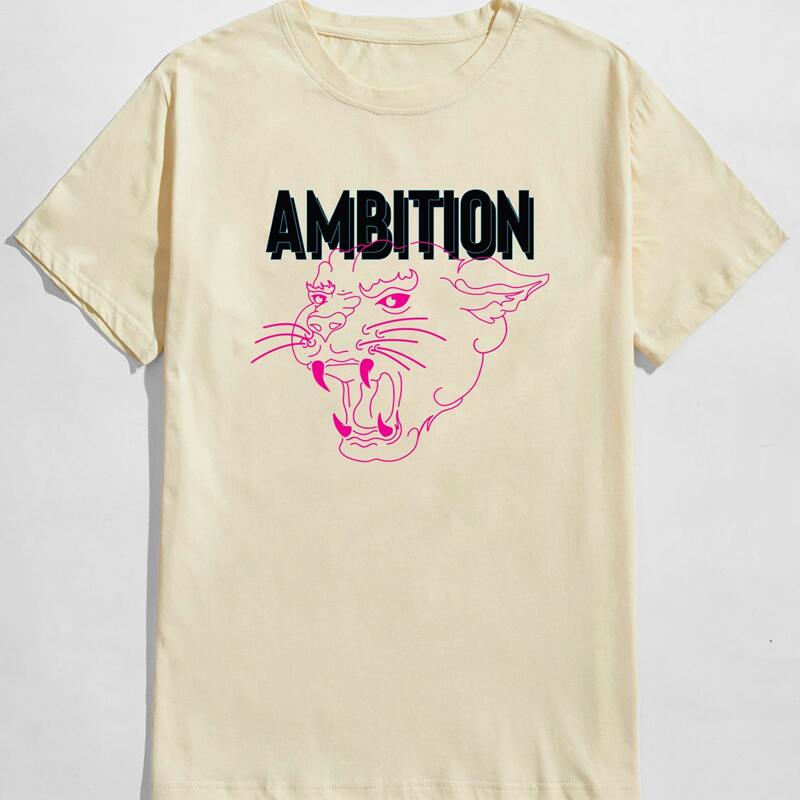 

Guys Letter Graphic Tee, Beige