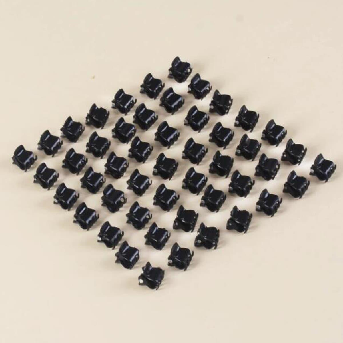 

100pcs Simple Hair Claw, Black