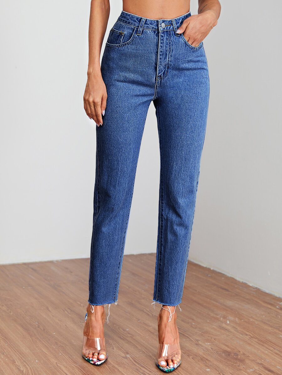 Quần jean Túi màu trơn Giải trí - Rửa trung bình - Xem 1