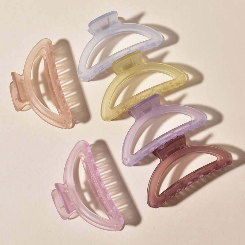 

6pcs Plain Hair Claw, Multicolor