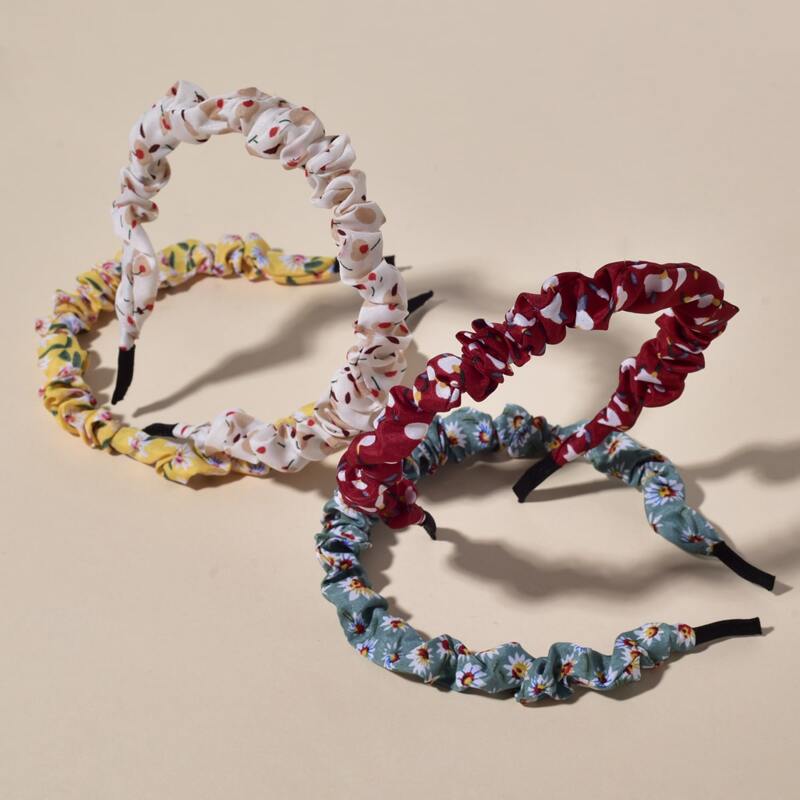 

4pcs Ditsy Floral Hair Hoop, Multicolor