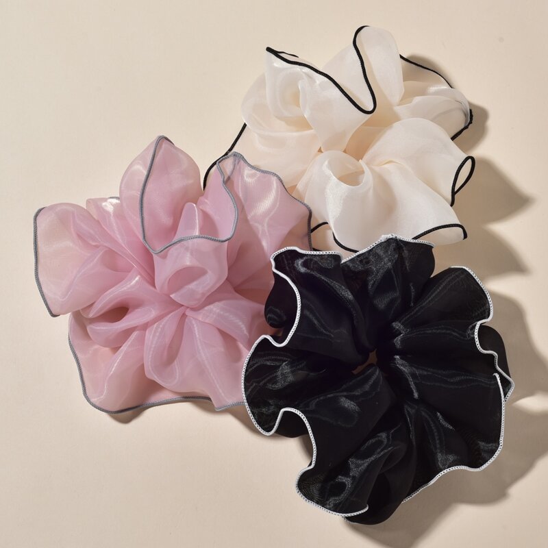 

3pcs Mesh Scrunchie, Multicolor