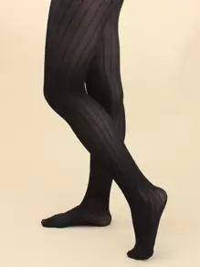 Tất cả trên quần tất in - màu đen - Xem 4