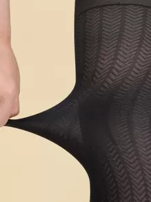 Tất cả trên quần tất in - màu đen - Xem 5