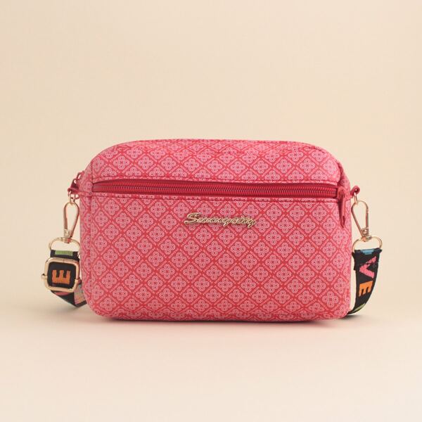 

Floral Graphic Crossbody Bag, Red