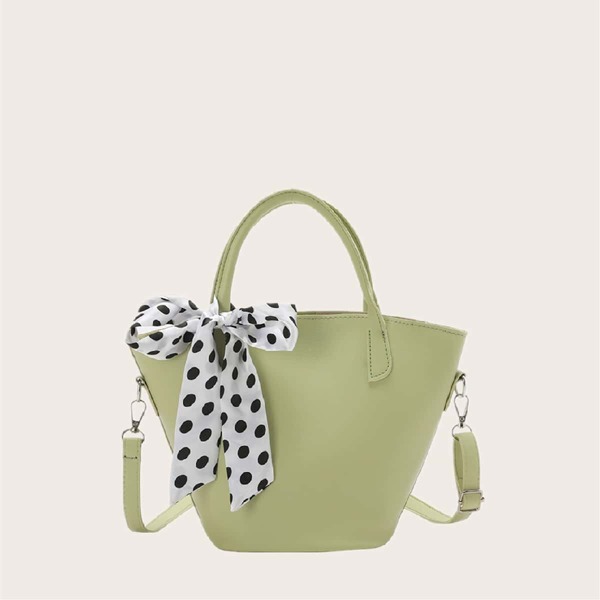 

Bow Decor Tote Bag, Mint green