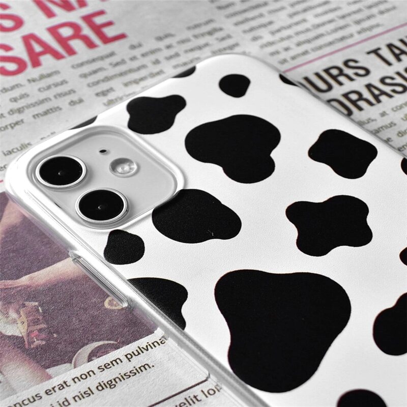 

Cow Print Phone Case, Black and white